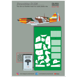Print Scale Psm48004 1/48 Dewoitine D.520 Mask Decal 3d Decal