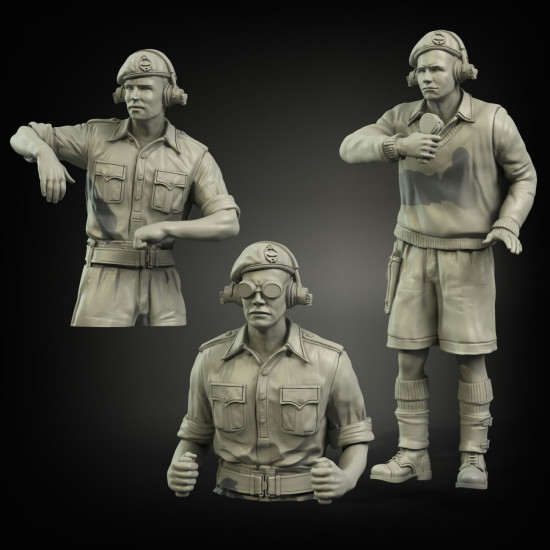 Panzer Art Fi35-057 1/35 British Rac North Africa Early Tank Crew 3 Figures