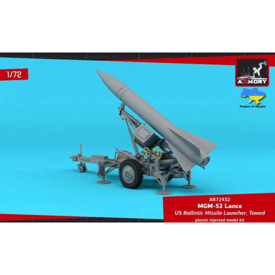 Armory 72432 1/72 Mgm 52 Lance Us Tactical Ballistic Surface To Surface Missile On Towed Launcher