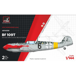Armory 14309 1/144 Messerschmitt Bf 109t Flugzeugtrager Jager Plastic Model Kit