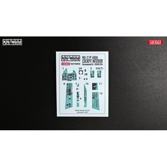 Kits World Kw3d1481087 1/48 3d Decal Mig 21 Eduard 8236 Accessories For Aircraft