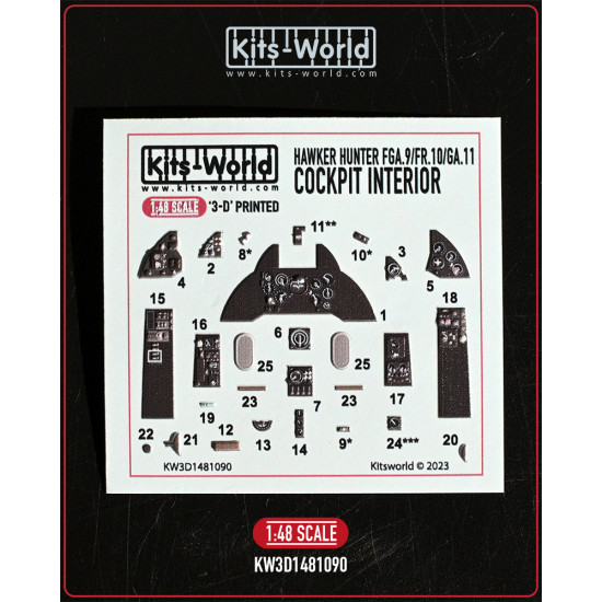 Kits World Kw3d1481090 1/48 3d Decal Mig 21 Eduard 8236 Accessories Kit