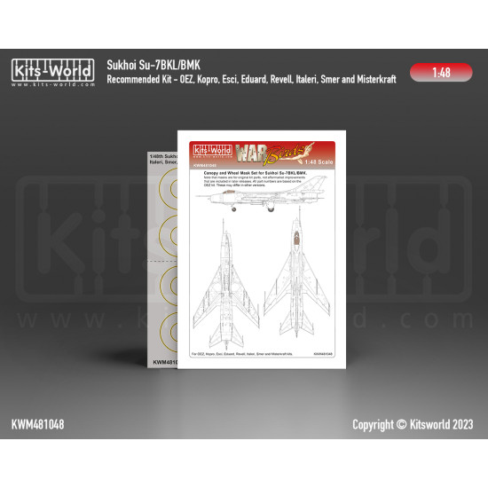 Kits World Kwm48-1048 1/48 Mask For Painting Sukhoi Su-7 Upgrade Accessories Kit