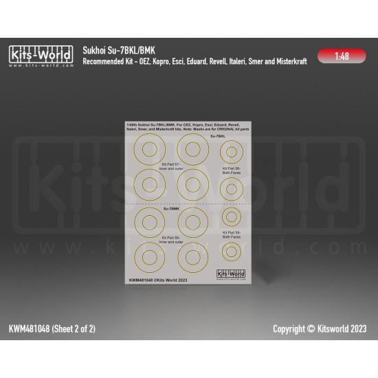Kits World Kwm48-1048 1/48 Mask For Painting Sukhoi Su-7 Upgrade Accessories Kit