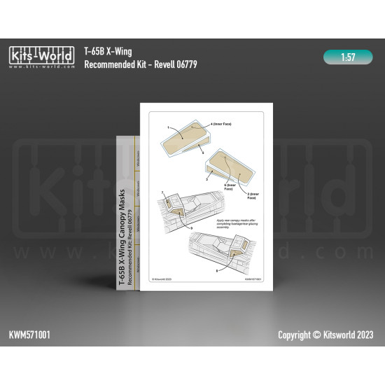 Kits World Kwm571001 1/57 Mask For T-65b X-wing Revell 06779