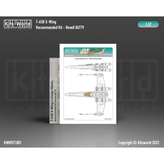 Kits World Kwm571001 1/57 Mask For T-65b X-wing Revell 06779