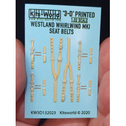 Kits World Kw3d132023 1/32 3d Decal Seat Belt Westland Whirlwind Mk I