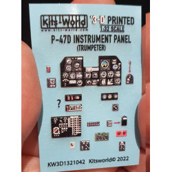 Kits World Kw3d1321042 1/32 3d Decal Instrument P-47d Thunderbolt For Trumpeter