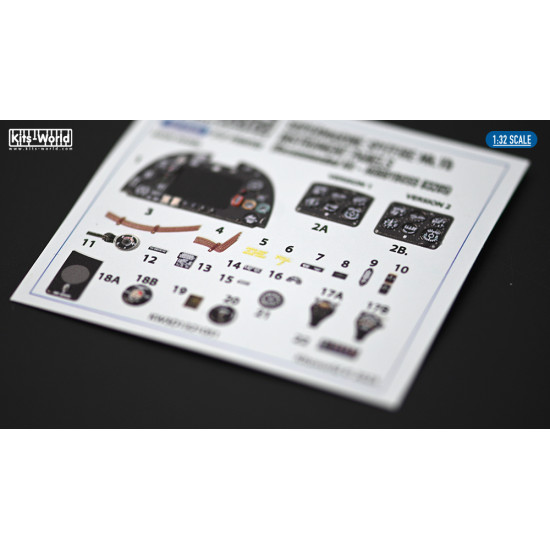 Kits World Kw3d1321051 1/32 3d Decal Instrument Panel Supermarine Spitfire Mk.vb Hobbyboss