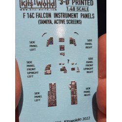 Kits World Kw3d1481015 1/48 3d Decal Instruments Panel Panels F-16 Cj For Tamiya