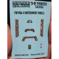 Kits World Kw3d1481039 1/48 3d Decal Instruments Panel Focke Wulf Fw190 A-8