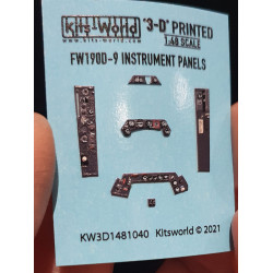 Kits World Kw3d1481040 1/48 3d Decal Instruments Panel Focke Wulf Fw190 D-9