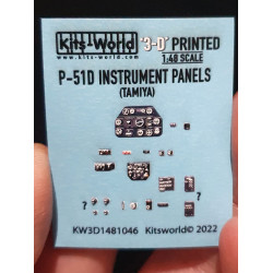 Kits World Kw3d1481046 1/48 3d Decal Instruments Panel P-51d Mustang For Tamiya