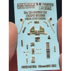 Kits World Kw3d1481056 1/48 3d Instruments Panel Hawker Siddeley Sea Harrier Fa2