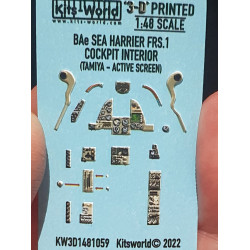 Kits World Kw3d1481059 1/48 3d Instruments Panel Hawker Siddeley Sea Harrier Frs 1