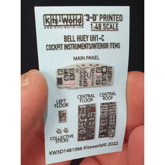 Kits World Kw3d1481066 1/48 3d Decal Instruments Panel Bell Huey Uh1 Hobby Boss