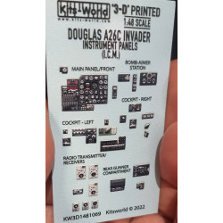 Kits World Kw3d1481069 1/48 3d Decal Instruments Panel Douglas A26c Invader Icm