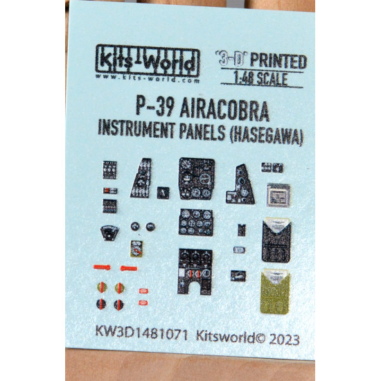 Kits World Kw3d1481075 1/48 3d Decal Instruments Panel Bell P-39 Airacobra Hasegawa