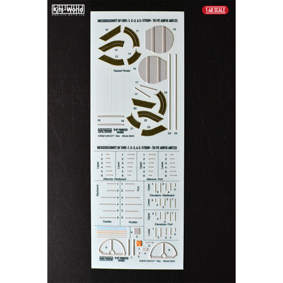 Kits World Kw3d1481077 1/48 3d Instruments Panel Messerschmitt Bf 109e-1- E-3- E-7 Kits World Kw3d1481077 1/48 3d Instruments Panel Messerschmitt Bf 109e-1- E-3- E-7