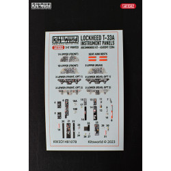 Kits World Kw3d1481078 1/48 3d Instruments Panel Lockheed T33 Shooting Star