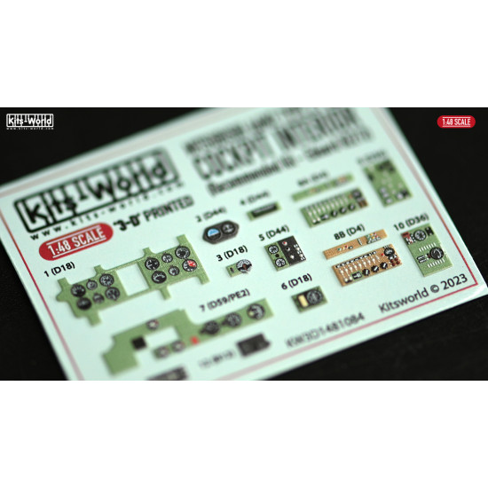 Kits World Kw3d1481084 1/48 3d Instruments Panel Mitsubishi A6m For Eduard