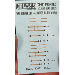 Kits World Kw3d172011 1/72 3d Decal Wwi Fighter Set Albatros Dii, Diii And Dva