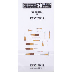 Kits World Kw3d172014 1/72 3d Decal Wwi Fighter Set Rfc