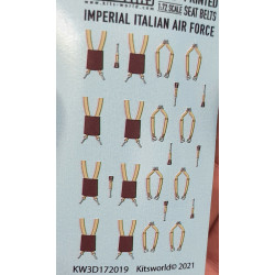 Kits World Kw3d172019 1/72 3d Decal Seat Belts Wwii Italian Fighters Fiat Macchi Reggiane