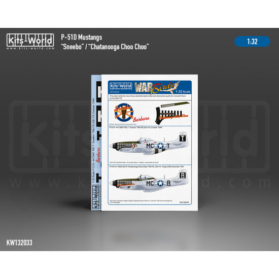 Kits World Kw132033 1/32 Decal For P-51d Mustang Chattanooga/Sneebo