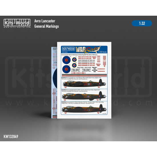 Kits World Kw132049 1/32 Decal For Avro Lancaster Bomber General Markings