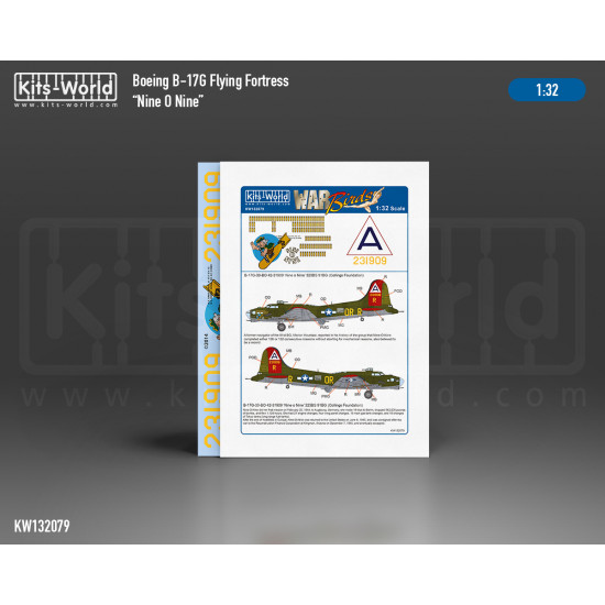 Kits World Kw132079 1/32 Decal For Boeing B-17g Flying Fortress