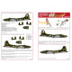 Kits World Kw148071 1/48 Decal For Boeing B-17f Flying Fortress