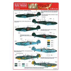 Kits World Kw148253 1/48 Decal For Messerschmitt Bf109e Luftwaffe Part 2