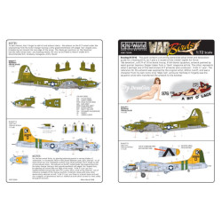 Kits World Kw172004 1/72 Decal For Boeing B17 F/G Flying Fortress My Devotion A Bit O Lace