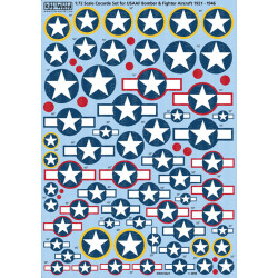 Kits World Kw172021 1/72 Decal For Usaaf Cocarde/Star And Bars Set