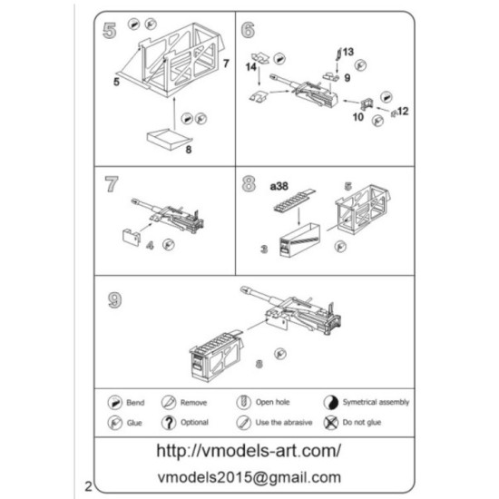 Vmodels 35083 1/35 Automatic Grenade Launcher Mk 19 Photo Etched Accessories Kit