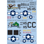 Kits World Kw172082 1/72 Decal For Lightning P-38j/L P-38j-15-lo