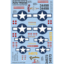 Kits World Kw172088 1/72 Decal For B-25 Mitchell B-25h-5 43-4573