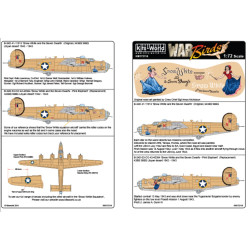 Kits World Kw172116 1/72 Decal For B-24d Liberator Snow White And The Seven Dwarfs