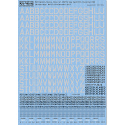 Kits World Kw172154 1/72 Decal For Stores Ref 33b/157 Raf Letter Codes 28 Inches High