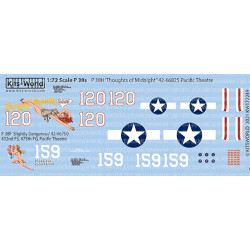 Kits World Kw172249 1/72 Decal For Lockheed P-38f/H Lightning Accessories Kit