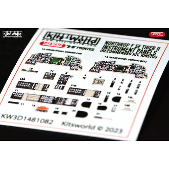 Kits World Kw3d1481051 1/48 3d Decal Instrument Panel Hawker Harrier Gr1 Cockpit Interior For Kinetic