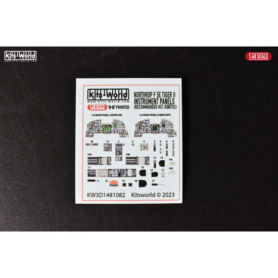 Kits World Kw3d1481051 1/48 3d Decal Instrument Panel Hawker Harrier Gr1 Cockpit Interior For Kinetic