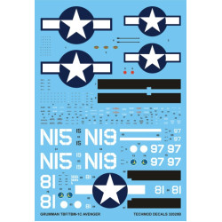 Techmod 32020 1/32 Decal For Avenger Tbf/M-1c Accessories Kit