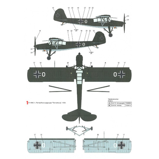 Techmod 32037 1/32 Decal For Fieseler Fi-156c Storch Accessories Kit