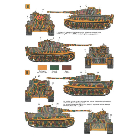 Techmod 35001 1/35 Decal For Pzkpfw Vi Tiger I Late Accessories For Model Kit