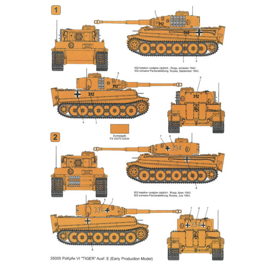 Techmod 35005 1/35 Decal For Pzkpfw Vi Tiger I Early Accessories For Model Kit