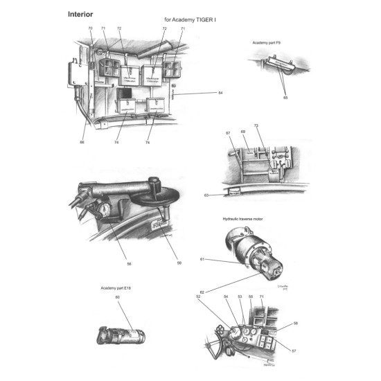 Techmod 35005 1/35 Decal For Pzkpfw Vi Tiger I Early Accessories For Model Kit