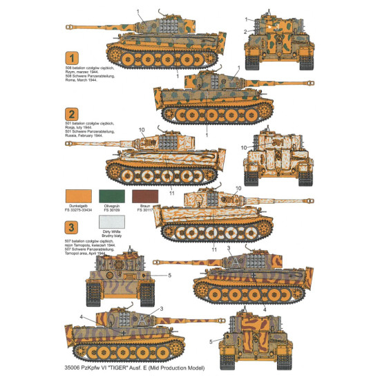 Techmod 35006 1/35 Decal For Pzkpfw Vi Tiger I Mid Accessories For Model Kit