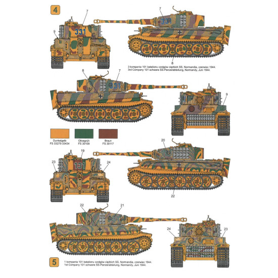Techmod 35006 1/35 Decal For Pzkpfw Vi Tiger I Mid Accessories For Model Kit